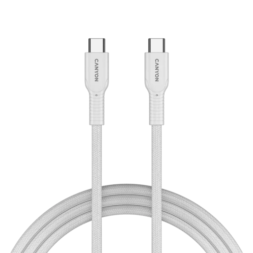 CANYON kabel  60CL C-C 60W COLOR Braided 1m White