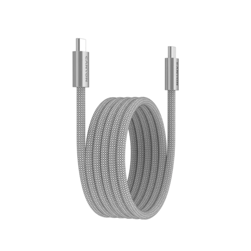 CANYON kabel  60MG C-C 60W Magnet Braided 1m Light Grey