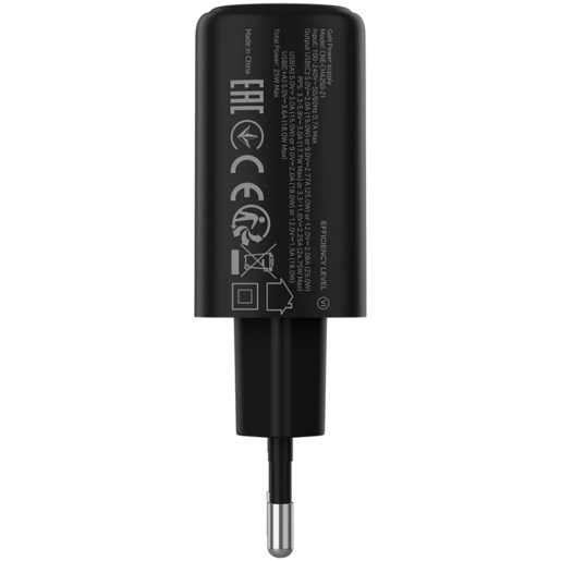 CANYON punjač OnCharge 250 25W 1xPD 1xQC EU Black