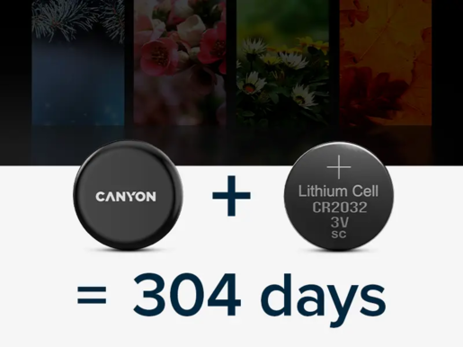 CANYON smart tag ONTAG 1 iOS 4 pcs KIT Black