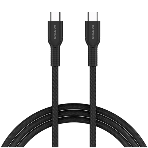 CANYON kabel  60CL C-C 60W COLOR Braided 1m Black