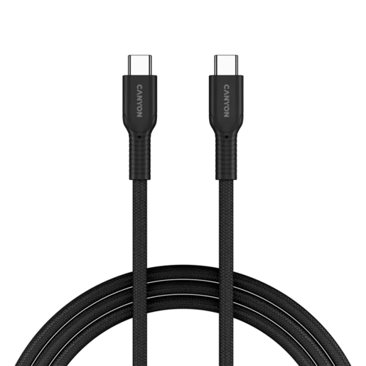 CANYON kabel  60CL C-C 60W COLOR Braided 1m Black