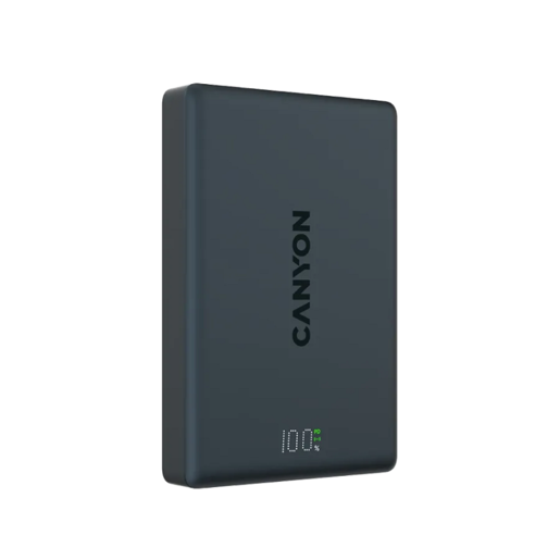 CANYON magnetic power bank CNS-CPB511B, OnPower 511 PD20W 10000mAh Aluminium Interstellar Crni