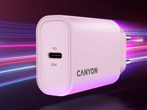CANYON punjač OnCharge 30CL Max Power 30W 1xPD EU Pink