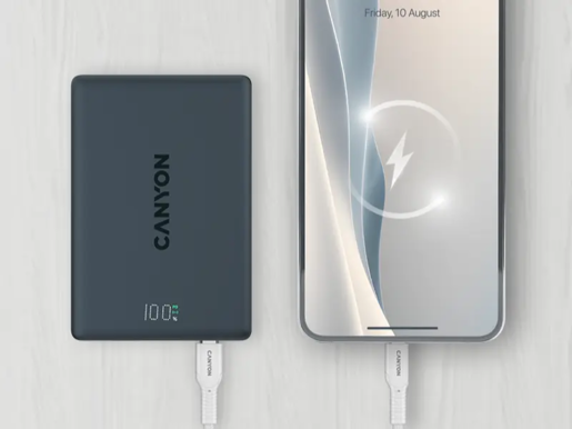 CANYON power bank magnetic  CNS-CPB500B,  OnPower 500 PD20W 5000mAh Aluminium Interstellar Black