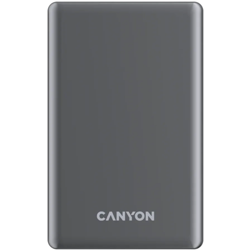 CANYON power bank, CNS-CPB510DG, OnPower 510 slim Magnetic 10000 mAh PD20W Tamno sivi