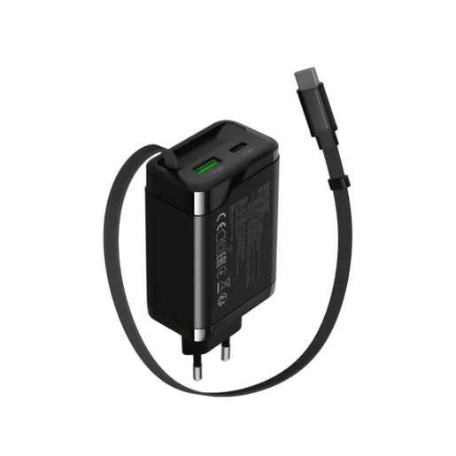 CANYON punjač OnCharge 65RC Build-In kabel USB-C 65W 1xPD 1xQC EU Black