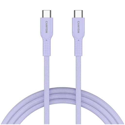 CANYON kabel  60CL C-C 60W COLOR Braided 1m Purple