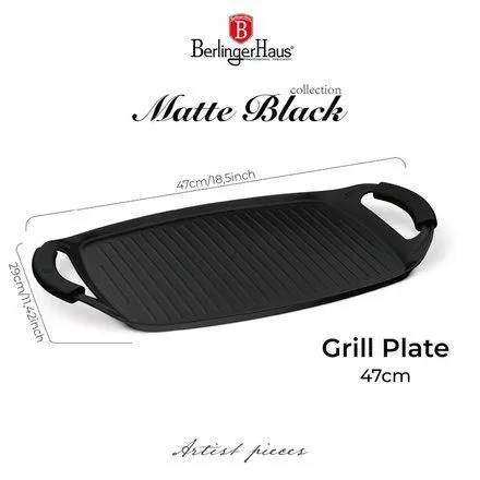 Berlinger Haus grill ploča 47 cm Matte Black Collection – BH/8194