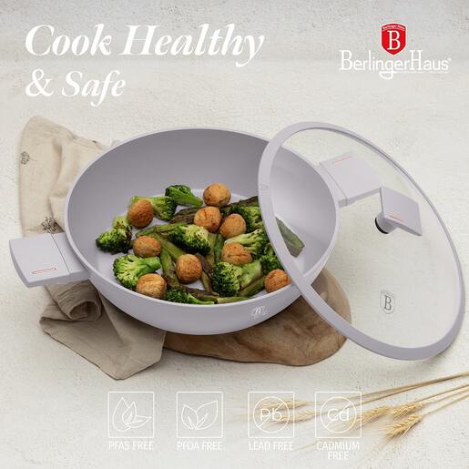 Berlinger Haus plitka šerpa s poklopcem 30 cm 4.5 L Taupe Collection – BH/8099