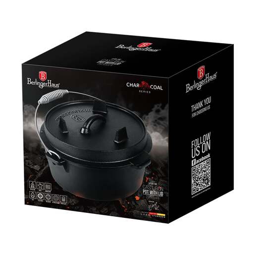 Berlinger Haus pekač od lijevanog željeza s poklopcem 25 cm 4 L Strong Mold Series – BH/6539