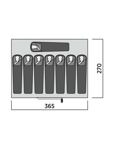 EASY CAMP šator 8 osoba Orsa Cabin 3000 mm