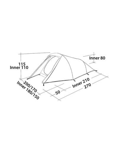 EASY CAMP šator 3 osobe Energy 300 2000 mm