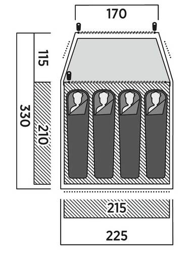 EASY CAMP šator 4 osobe Setesdal 4 2000 mm
