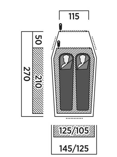 EASY CAMP šator 2 osobe Reindal 2 2000 mm