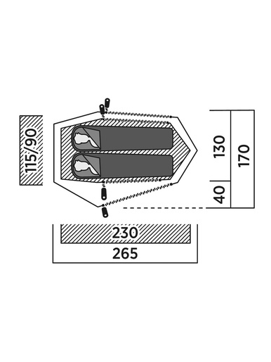 EASY CAMP šator 2 osobe Sarek 2 3000 mm