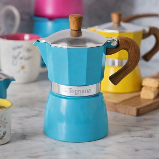 Tognana Moka Pot aparat za kafu uz 3 GRATIS šoljice, narandžasti