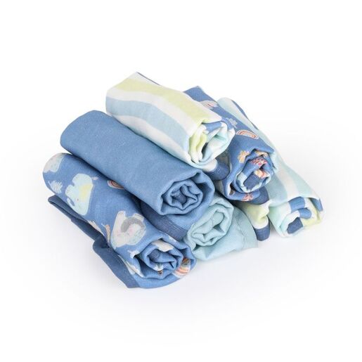 JUNGLE baby set za prvi otisak bebe, slonić plavi - poklon set za bebe