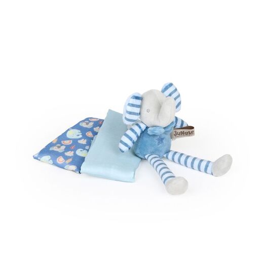 JUNGLE baby set za prvi otisak bebe, slonić plavi - poklon set za bebe