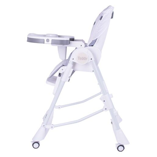 JUNGLE hranilica Teddy siva - podesiva sa točkićima i pladnjem