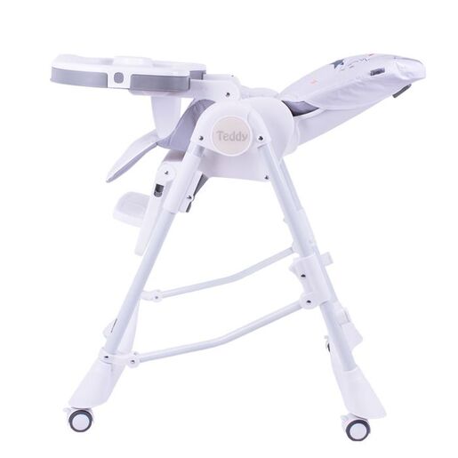 JUNGLE hranilica Teddy siva - podesiva sa točkićima i pladnjem