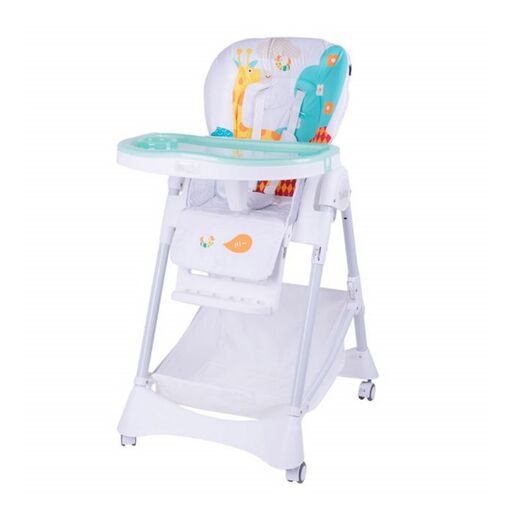 JUNGLE hranilica Teddy tirkizna - podesiva sa točkićima i pladnjem