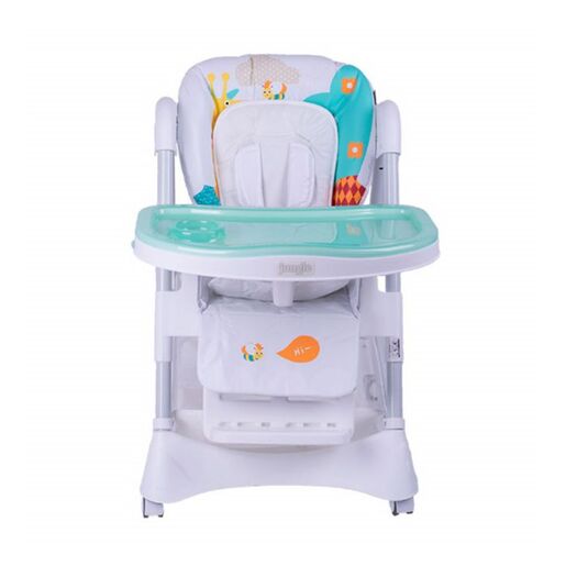 JUNGLE hranilica Teddy tirkizna - podesiva sa točkićima i pladnjem