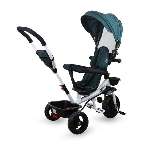 JUNGLE dječiji tricikl Girotto sa ručkom i rotirajućim sjedištem, zeleni