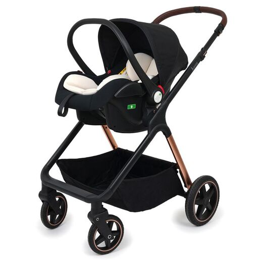 JUNGLE Lumi dječija kolica 3u1 sa autosjedalicom i korpom, crna
