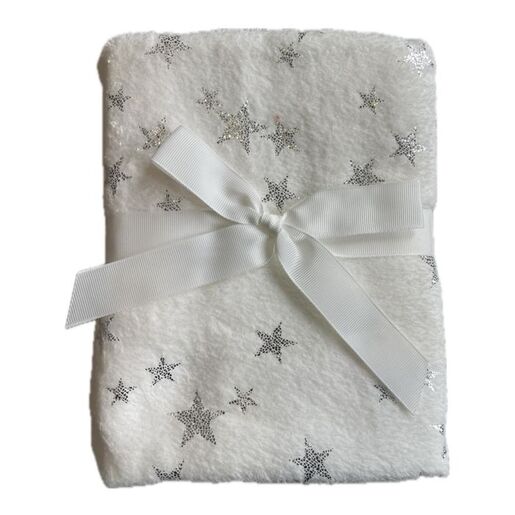 JUNGLE Baby dekica sa srebrnim zvjezdicama – bijela