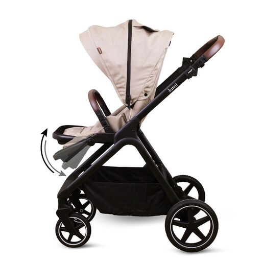 JUNGLE Lumi dječija kolica 3u1 sa autosjedalicom i korpom, bež