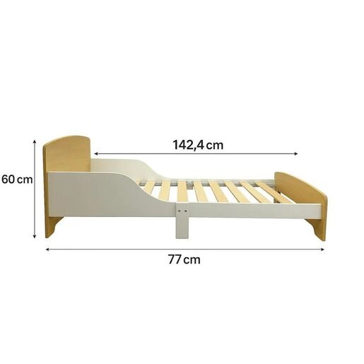 KINDER HOME dječiji drveni krevet 140x70 sa zaštitom