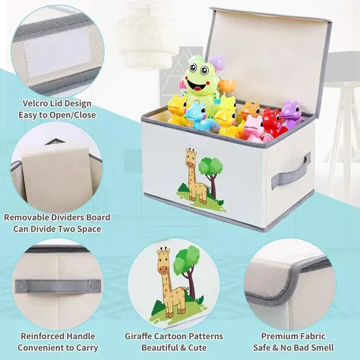 KINDER HOME set kutija za odlaganje 2 kom ŽIRAFE za igračke