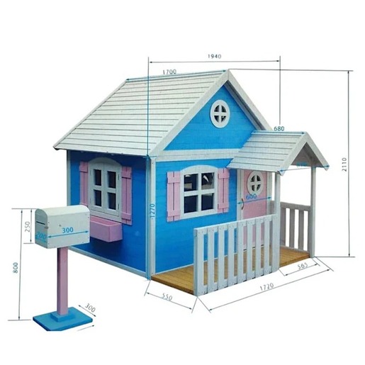 KINDER HOME velika dječija drvena kućica sa verandom