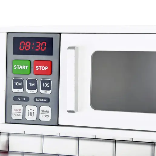 KINDER HOME dječija drvena kuhinja sa dodacima, bijelo siva