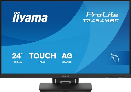 iiyama monitor T2454MSC-B3AG, 23.8" FHD IPS Touch Anti-Glare, 4ms, 300 nits, HDMI, DP, USB, zvučnici, Full Ergo, VESA