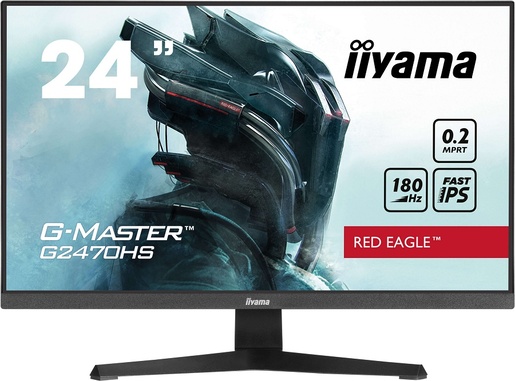 iiyama monitor G-MASTER G2471HS-B1 Gaming, 23.8" FHD Fast IPS, 240Hz, 0.3ms, 350 nits, Adaptive Sync, HDR10, HDMI, DP, zvučnici, VESA