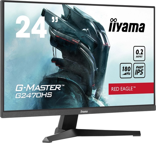 iiyama monitor G-MASTER G2471HS-B1 Gaming, 23.8" FHD Fast IPS, 240Hz, 0.3ms, 350 nits, Adaptive Sync, HDR10, HDMI, DP, zvučnici, VESA