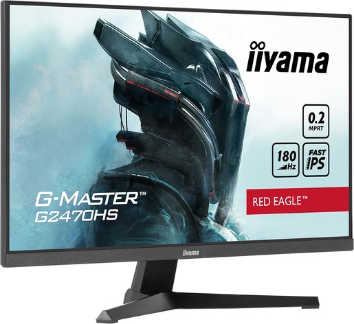 iiyama monitor G-MASTER G2471HS-B1 Gaming, 23.8" FHD Fast IPS, 240Hz, 0.3ms, 350 nits, Adaptive Sync, HDR10, HDMI, DP, zvučnici, VESA