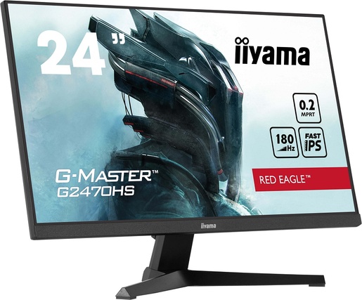 iiyama monitor G-MASTER G2471HS-B1 Gaming, 23.8" FHD Fast IPS, 240Hz, 0.3ms, 350 nits, Adaptive Sync, HDR10, HDMI, DP, zvučnici, VESA
