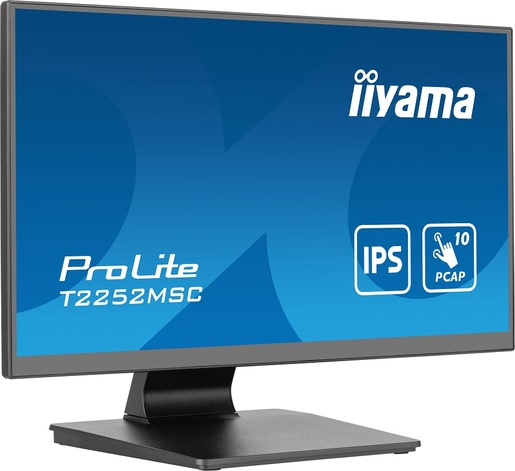iiyama monitor T2252MSC-B2, 21.5" FHD IPS Touch, 5ms, 250 nits, HDMI, DP, USB, zvučnici, VESA