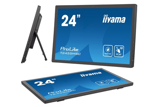 iiyama monitor T2455MSC-B1, 23.8" FHD IPS Touch, 5ms, 400 nits, HDMI, DP, USB, zvučnici, VESA