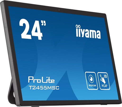 iiyama monitor T2455MSC-B1, 23.8" FHD IPS Touch, 5ms, 400 nits, HDMI, DP, USB, zvučnici, VESA