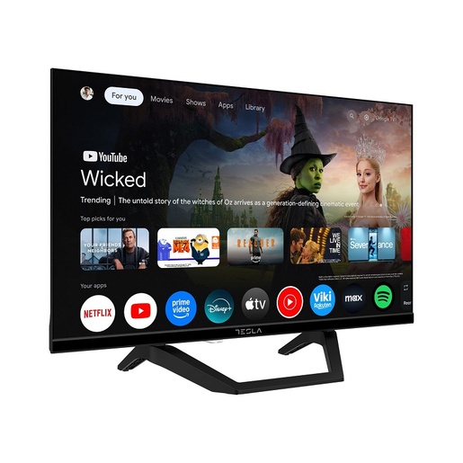 Tesla LED televizor 24E655BHS, HD Ready, Smart TV, Google,  DC Adapter za automobil 12V, Crni