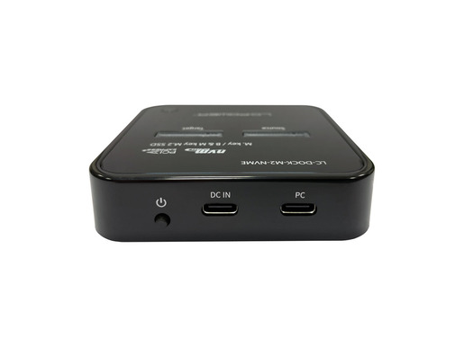 LC-Power Docking station NVMe M.2 SSD, USB-C port, 2x SSD-a, Transfer rate do 10 Gb/s