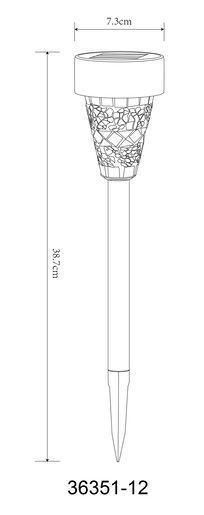 GLOBO solarna rasvjeta mozaik 36351-12 za vrt i dvorište