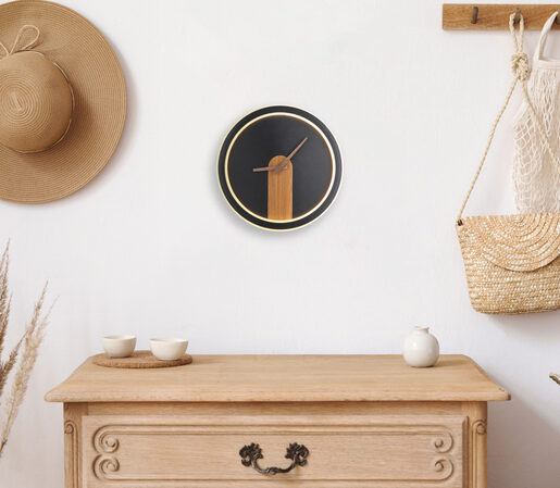 GLOBO zidni sat sa LED rasvjetom SUSSY 78280 2u1 dekorativna lampa