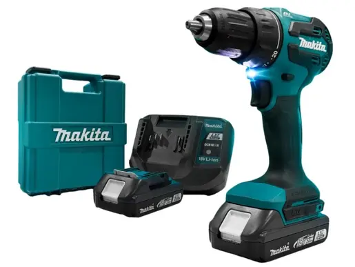 Makita aku bušilica-odvijač u setu sa 2x baterije 2.0 AH, punjačem i koferom 18V LXT DDF490WVE