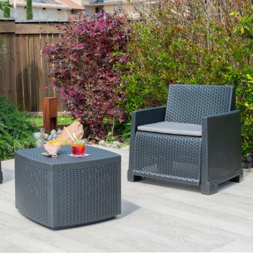 Green Bay vrtni set Idro s jastucima – 2 fotelje + stol