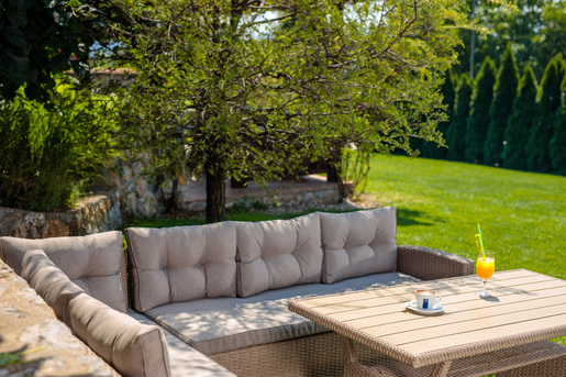 Green Bay vrtni set Torente – ugaona garnitura + stol